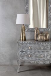 Orsina Orvena Small Grey & Gold Ceramic Vase - thumbnail 4