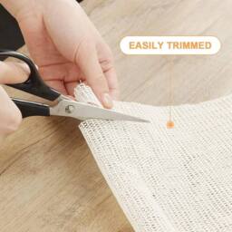 PAWNORA Underlay Anti Slip Rug 200*120cm in White - Size: 67 cm x 127 cm half moon - thumbnail 3