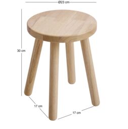 Nordlys Round Table & 2 Stools for Children in Brown - thumbnail 6