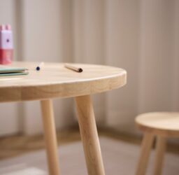 Nordlys Round Table & 2 Stools for Children in Brown - thumbnail 8