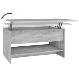 Berkfield Home Modern Coffee Table Grey Sonoma 80x50x40 cm Engineered Wood - Size: 80 x 50 x 40 cm - thumbnail 8