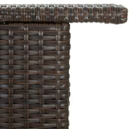 Berkfield Home Garden Bar Table Brown 120x55x110 cm Poly Rattan - Size: 120 x 55 x 110 cm - thumbnail 6
