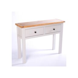 Cabinet Bits Argenta Light Grey 2 Drawer Console Table Brass Knob - thumbnail 3