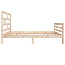 Berkfield Home Bed Frame Solid Wood Pine 100x200 cm in Brown - thumbnail 5