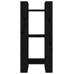 Berkfield Home Book Cabinet/Room Divider Black 41x35x91 cm Solid Wood Pine - Size: 41 x 35 x 91 cm - thumbnail 3