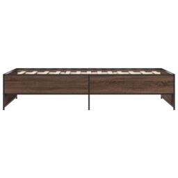 Berkfield Home Bed Frame without Mattress Brown Oak 90x200 cm - thumbnail 5
