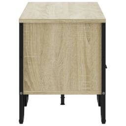Berkfield Home TV Cabinet Sonoma Oak 122x34x41 cm Engineered Wood in Light Tan - Size: 122 x 34 x 41 cm - thumbnail 5