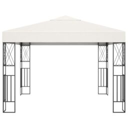 Berkfield Home Gazebo 3x3 m Cream Fabric in Beige - thumbnail 2