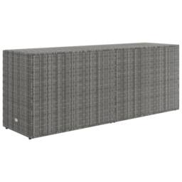 Berkfield Home Garden Storage Cabinet Grey 198x55.5x80 cm Poly Rattan - thumbnail 6
