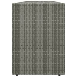 Berkfield Home Garden Storage Cabinet Grey 198x55.5x80 cm Poly Rattan - thumbnail 5