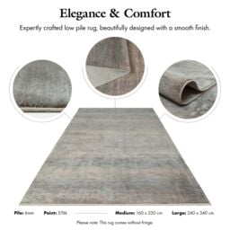 London Rug Company Jodie Luxury Abstract Low Pile Rug in Brown - Size: 160 cm x 230 cm - thumbnail 4