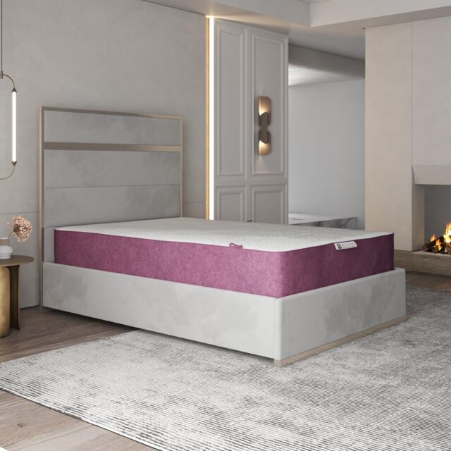 DS Living Cool Gel 25cm Rolled Memory Foam Mattress - Single in Maroon - Size: Super King - image 1