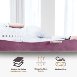 DS Living Reve Ruby Hybrid Gel-Flex Memory Foam Mattress in Maroon - Size: Super King - thumbnail 6