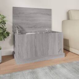 Berkfield Home Storage Box Grey Sonoma 70x40x38 cm Engineered Wood - Size: 70 x 40 x 38 cm - thumbnail 2