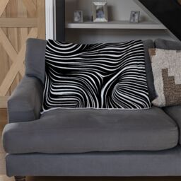 Benjamin Tate Design woodcut style on the subject of human soul Designer Blanket in Natural - Size: 120 cm x 150 cm - thumbnail 2