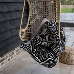 Benjamin Tate Design woodcut style on the subject of human soul Designer Blanket in Natural - Size: 120 cm x 150 cm - thumbnail 3