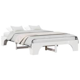 Berkfield Home Bed Frame White Wood 150 x 200 cm Minimalistic Wood Bed Frame - thumbnail 3