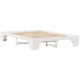 Berkfield Home Bed Frame White Wood 150 x 200 cm Minimalistic Wood Bed Frame - thumbnail 7