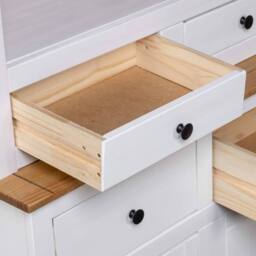 Berkfield Home Highboard White 93x40.5x180 cm Solid Pine Panama Range - thumbnail 6