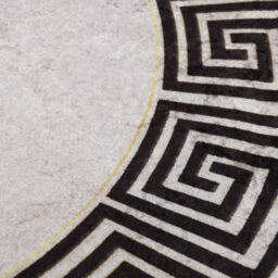Berkfield Home Rug Washable 120 cm Light Beige Anti Slip - Size: 100 cm diameter - thumbnail 2