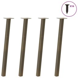 Berkfield Home Coffee Table Legs 4 pcs Natural Steel 72 cm Steel in Brown - thumbnail 1