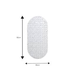 Showerdrape Hyrdro Set of 2 Extra Long Anti Slip Clear PVC Bath Mat 92cm x 46cm - Size: 92 cm x 46 cm - thumbnail 3