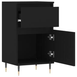 Berkfield Home Sideboards 2 pcs Black 40x35x70 cm Engineered Wood - Size: 40 x 35 x 70 cm - thumbnail 7