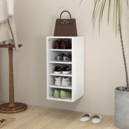 Berkfield Home Shoe Cabinet White 31.5x35x70 cm Engineered Wood - thumbnail 3