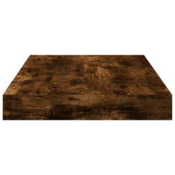 Berkfield Home Wall Shelves 4 pcs Smoked Oak 40x10x1.5 cm Engineered Wood in Brown - thumbnail 5