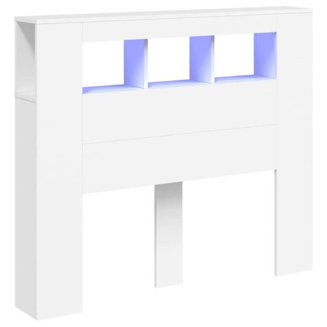 Berkfield Home LED Headboard White 120x18.5x103.5 cm Engineered Wood - image 1