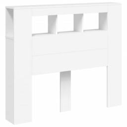 Berkfield Home LED Headboard White 120x18.5x103.5 cm Engineered Wood - thumbnail 5