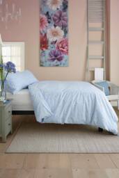 Deyongs Meadow Duvet Set with Printed Design in Blue - Size: Single - thumbnail 2
