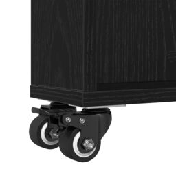 Berkfield Home Narrow Storage Trolley Black Oak 48x13x68 cm Engineered Wood - Size: 48 x 13 x 68 cm - thumbnail 7