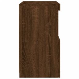 Berkfield Home Sideboard with LED Lights Brown Oak 41x37x67 cm - Size: 41 x 37 x 67 cm - thumbnail 8