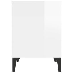 Berkfield Home Bedside Cabinet High Gloss White 40x35x50 cm - Size: 40 x 35 x 50 cm - thumbnail 6