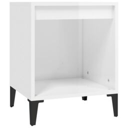 Berkfield Home Bedside Cabinet High Gloss White 40x35x50 cm - Size: 40 x 35 x 50 cm - thumbnail 2