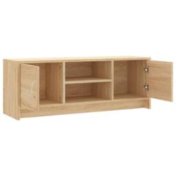 Berkfield Home TV Cabinet Sonoma Oak 102x30x37.5 cm Engineered Wood in Light Brown - thumbnail 6