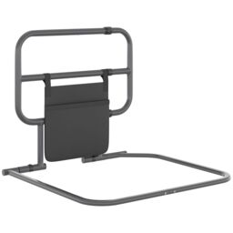 HOMCOM Safety Bed Rail for Elderly Adults Folding Bed Assist Rail in Black - Size: Single - thumbnail 2