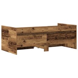 Berkfield Home Daybed Old wood Engineered wood 100 x 200 cm Durable in Brown - thumbnail 8