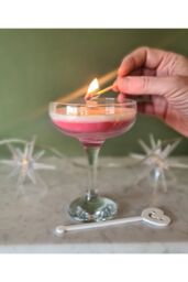 Afewhometruths Handmade Scented Cosmopolitan Cocktail Candle in Clear