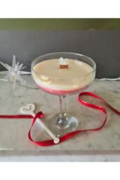 Afewhometruths Handmade Scented Cosmopolitan Cocktail Candle in Clear - thumbnail 2