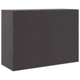 Berkfield Home Sideboard Black 99x39x73 cm Steel - Size: 99 x 39 x 73 cm - thumbnail 9