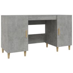 Berkfield Home Desk Concrete Grey 140x50x75 cm Engineered Wood - Size: 140 x 50 x 75 cm - thumbnail 2