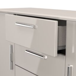 Ready Assembled 2 U Windsor 2 Door 3 Drawer Sideboard (Ready Assembled) in Taupe - thumbnail 5