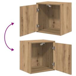 Berkfield Home Durable Garage Wall Cabinets 2 pcs Artisan Oak Engineered Wood in Brown - thumbnail 9