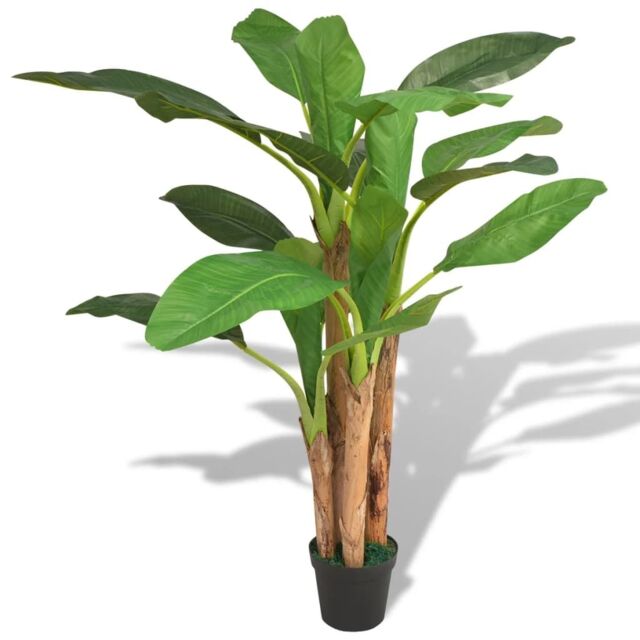 Berkfield Home Artificial Banana Tree Plant with Pot 175 cm Green - image 1
