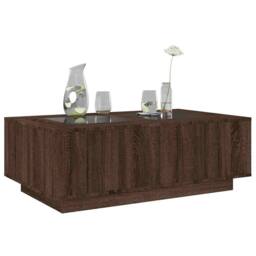 Berkfield Home Durable Coffee Table with Infinity LED Brown Oak 116x69x40 cm - Size: 116 x 69 x 40 cm - thumbnail 5