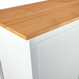 Berkfield Home 3-Door Wardrobe Hill White 127x50x170 cm Solid Pine Wood - Size: 127 x 50 x 170 cm - thumbnail 9