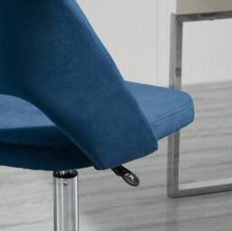 STILVORA Armless Office Chair with High Back & Swivel Seat in Blue - thumbnail 7