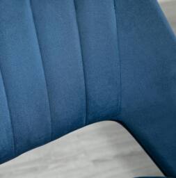 STILVORA Armless Office Chair with High Back & Swivel Seat in Blue - thumbnail 8